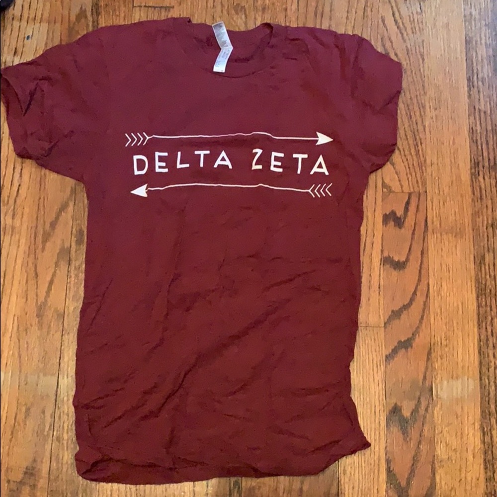 Delta Zeta burgundy short sleeve t-shirt